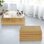 AGYM heavy duty cat claw grinder five piece pack distributed across different floor spaces for multi cat households.
