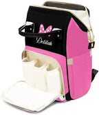 Qubist personalized baby backpack side angle highlighting durable nylon fabric