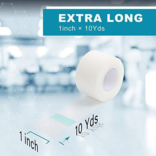 Two rolls of LotFancy clear surgical film tape for dressing retention