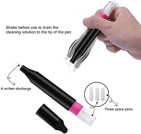 Demonstration of nail polish mistake removal with pen