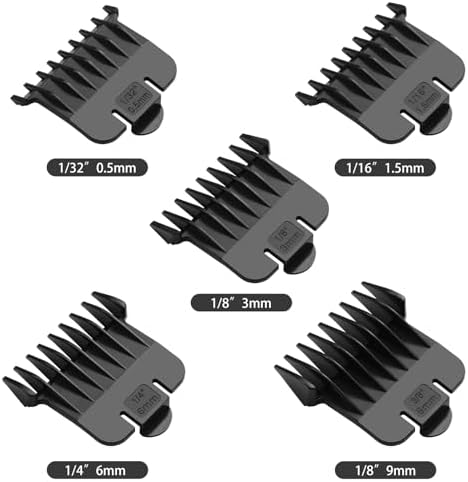 Wusuker replacement clipper combs close up view highlighting the secure snap on mechanism for professional trimmers.