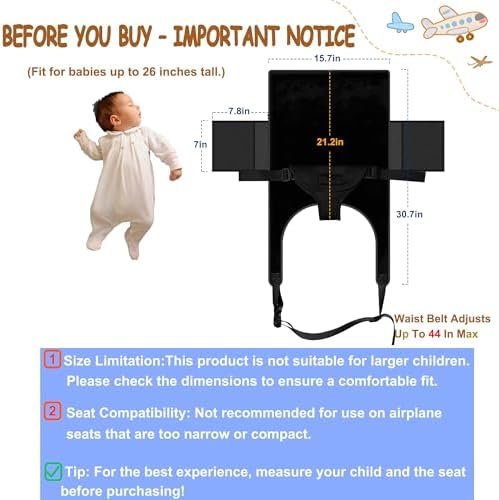 VANDOULUM toddler airplane seat extender converted into a portable high chair harness on a restaurant chair