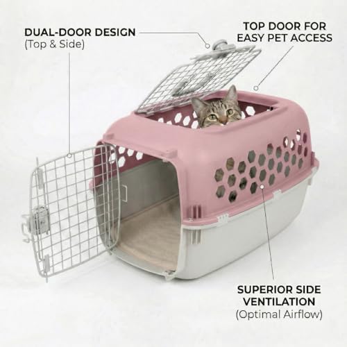 Petmate twenty four inch dog crate with hexagonal ventilation holes