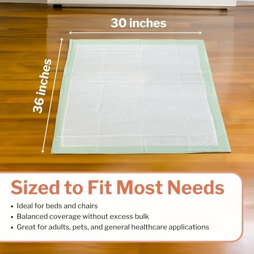 McKesson disposable bed pads neatly stacked inside the bulk one hundred count shipping box.
