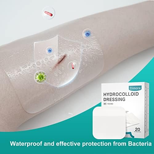 Back of Dimora wound care box explaining the moist healing environment mechanism