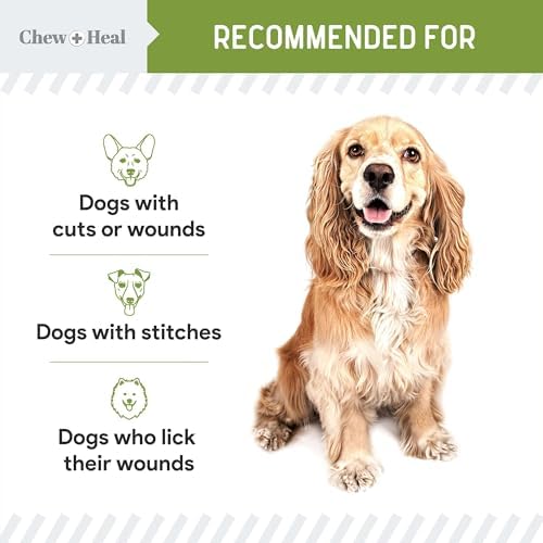Chew + Heal Labs canine first aid spray with aloe vera label details and instructions
