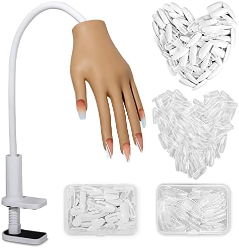 Lionvison silicone practice hand for acrylic nails front view
