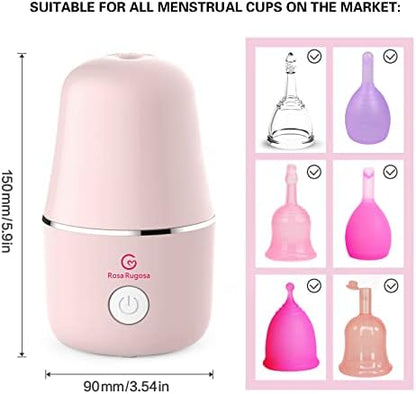 Top view of the anti-scalding double-walled menstrual cup sterilization device.