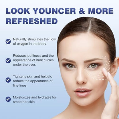 Anti-aging eye cream by CHHQLZS being applied to reduce under-eye bags