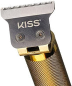Close-up of the waterproof stainless steel T-blade on the KISS professional cordless groomer.