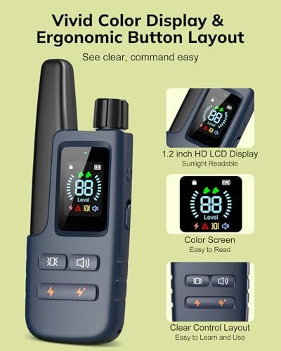 HapTop electronic dog collar remote control button configuration for beep, vibration, and static modes.