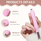 Close up of heart shape magnet tip on nail art tool