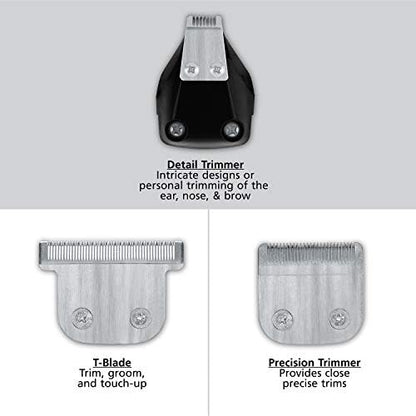 Close up of Wahl PowerPro stainless steel trimmer blades