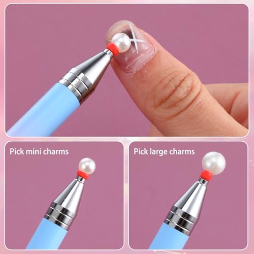 Professional nail design tool for gem placement