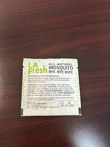 La Fresh non toxic biodegradable mosquito wipes travel friendly sizing overview