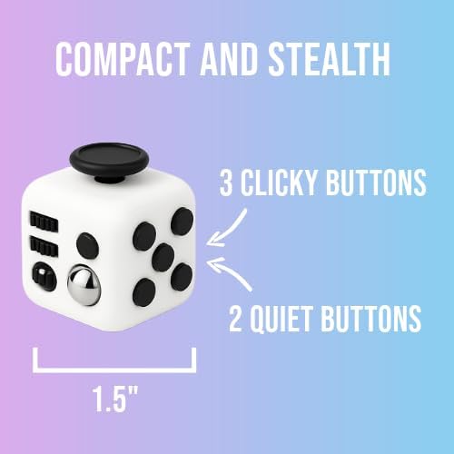 Generic pocket-sized white and oreo color fidget tool for adult focus enhancement