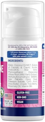 Joellyne Naturals 3000 mg hormone balance cream with airless pump dispenser.