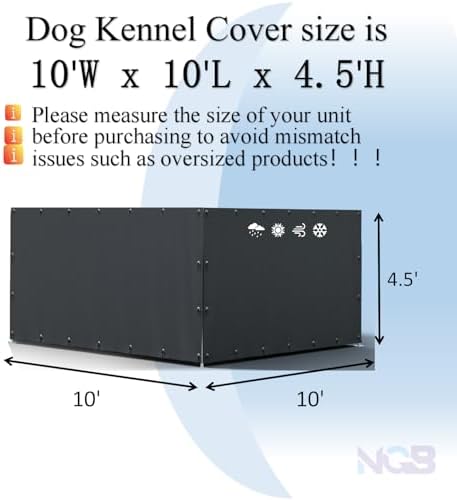 Heavy duty elasticized ball cords securing black kennel cover to metal frame.