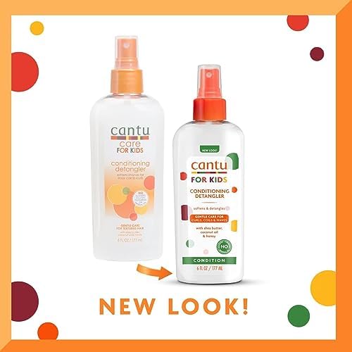 Six fluid ounce spray pump nozzle of Cantu child hair care product close up view