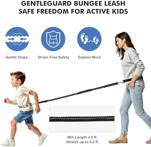 Hands-free waist belt and bungee tether system for children
