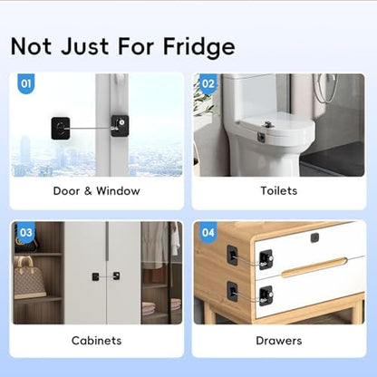 Instructions for installing child proof freezer locks