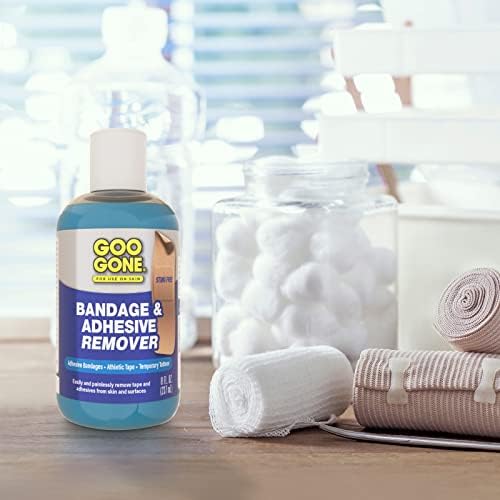 Goo Gone skin care adhesive cleaner back label details with explicit step by step usage instructions and product warnings.