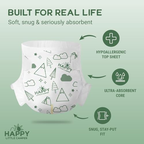 Happy Little Camper Size 6 diapers packaging details