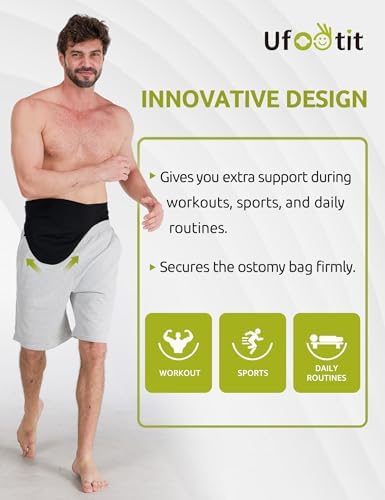 UFootIt colostomy bag cover worn for sporting activity