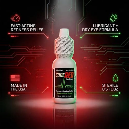 USA imported Code Red eye moisturizer for clear eyes