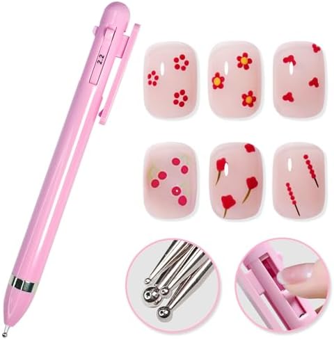 Honey Joy 4-in-1 nail dotting pen pink front view