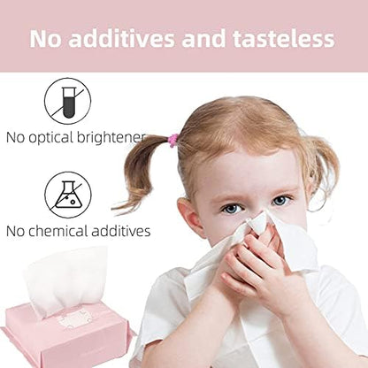 Parent using water to turn dry wipe into wet wipe