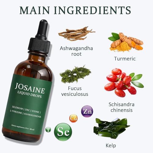 New Age Josaine liquid thyroid supplement label details