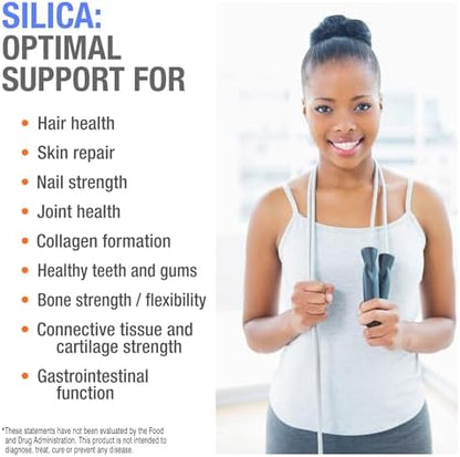 Lumina Health Cellfood Silica liquid dietary supplement bottle display demonstrating easy liquid drops application