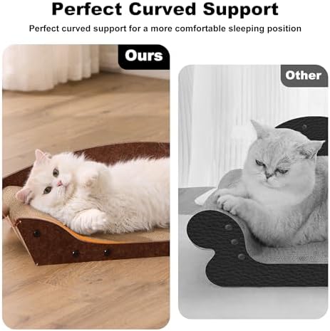 ZOMISIA orthopedic cat sofa couch showing curved armrests for head support