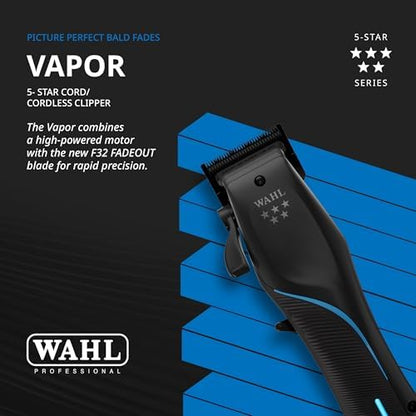 Close up view of the F32 Fadeout adjustable balding blade on the Wahl Vapor hair trimmer.