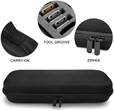 Open view of the twelve slot clipper blade storage case showcasing the thick protective foam insert