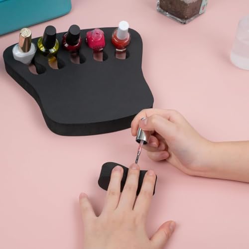 Side view of ButterFox nail art organizer with hand rest