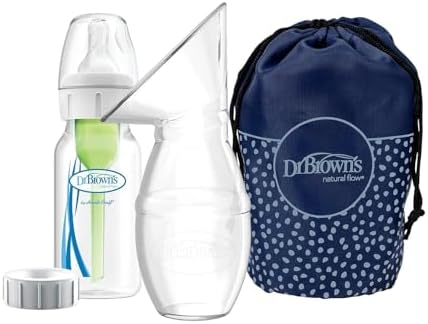 Dr. Brown's travel bag and four ounce baby bottle with level one nipple