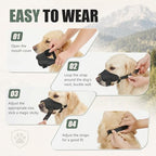 GoGoPaw escape proof hook and loop velcro snout wrap detail view