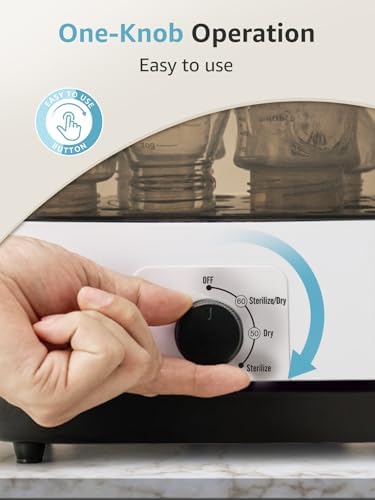 Control knob interface of Grownsy 4 in 1 bottle sterilizer