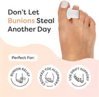 White silicone big toe spacers for overlapping toe correction.
