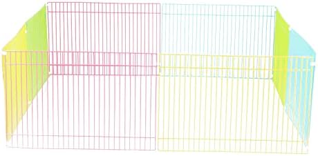 Emours Portable Small Animal Play Pen Rabbit Cages for Outdoor Indoor DIY Pet Fence for Bunny, Hamster, Guinea Pig,Puppy, Kitties, Corner Enclosed Play Cage, Multi-Color - Image 2
