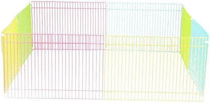 Emours Portable Small Animal Play Pen Rabbit Cages for Outdoor Indoor DIY Pet Fence for Bunny, Hamster, Guinea Pig,Puppy, Kitties, Corner Enclosed Play Cage, Multi-Color - Image 2