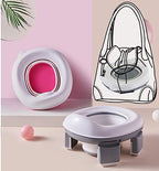 Spark Moments travel potty setup with disposable liner