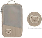 Momigo 2 piece set travel organizer shown with mesh top compartment