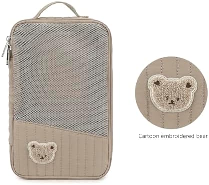 Momigo 2 piece set travel organizer shown with mesh top compartment
