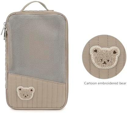 Using momigo organizer bag hanging on a stroller for travel