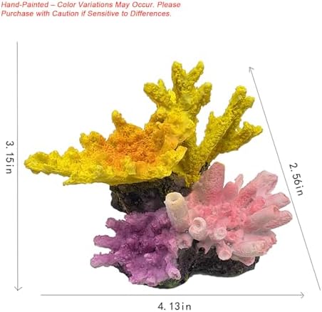 Ludzucy aquarium decorations packaged view illustrating dimensions for a ten gallon tank