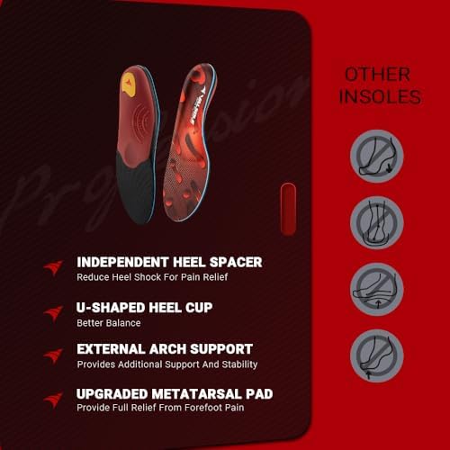 VALSOLE 250 lbs plus heavy duty shoe inserts showing rigid TPU arch structure