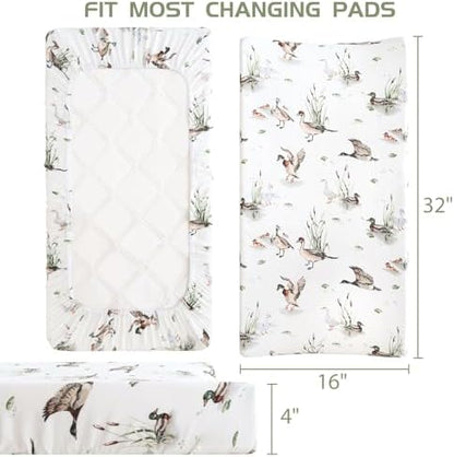 Elasticized corners and edges of the LifeTree premium unisex nursery mat sheet shown from the back.